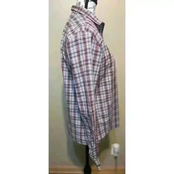 Vintage 1970s Levi Strauss Plaid Button Front Shirt. Women’s Size 12 Pink Blue - Picture 6 of 10